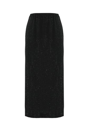 Pencil Skirt With Rhinestones - Philosophy di Lorenzo Serafini - Modalova