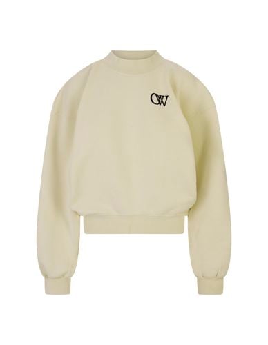 Off- Ivory Sweatshirt With Monogram Logo - Off-White - Modalova