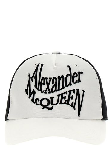 Warped Logo Baseball Cap - Alexander McQueen - Modalova
