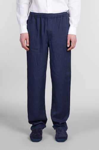 Aspesi Ventura Pants In Blue Linen - Aspesi - Modalova