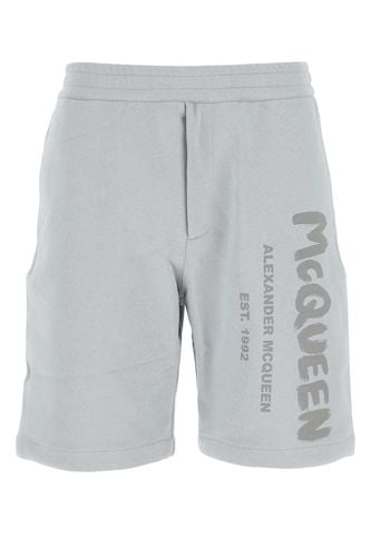Grey Cotton Bermuda Shorts - Alexander McQueen - Modalova