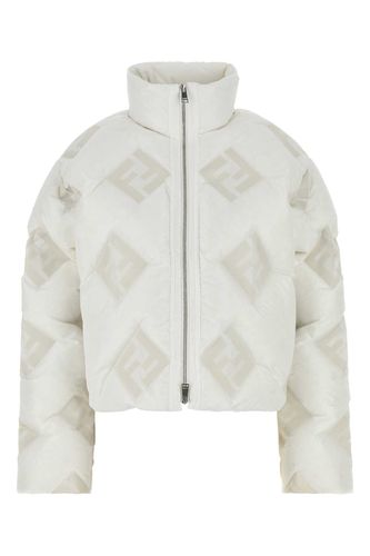 Fendi White Polyester Down Jacket - Fendi - Modalova