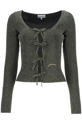 Ganni Lurex Knit Cardigan - Ganni - Modalova