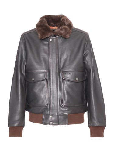 Schott NYC Leather Jacket - Schott NYC - Modalova