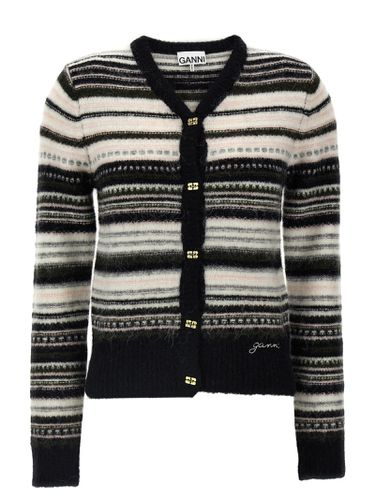 Ganni Striped Cardigan - Ganni - Modalova