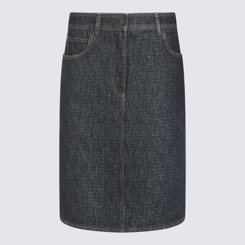 Fendi Dark Blue Cotton Skirt - Fendi - Modalova