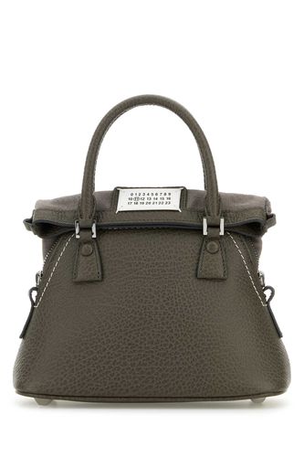 Grey Leather Micro 5ac Handbag - Maison Margiela - Modalova