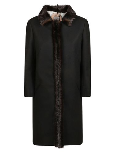 N.21 Fur Detailed Long Coat - N.21 - Modalova