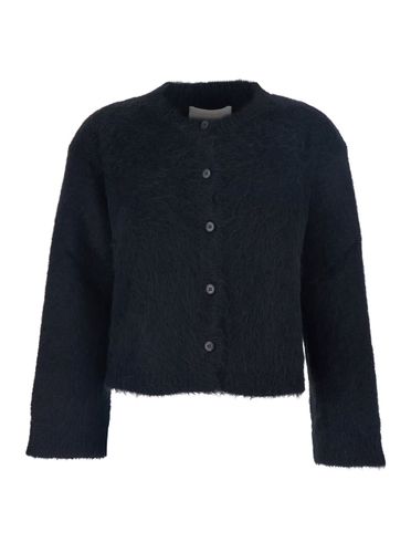 Marzia Crewneck Cardigan With Ribbed Trims In Wool Woman - Antonelli - Modalova