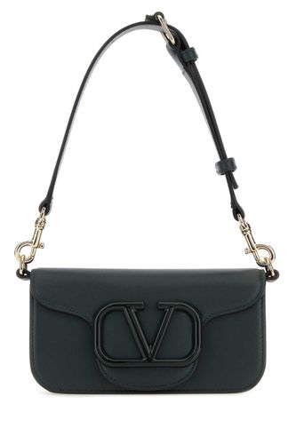 Dark Green Leather Mini Locã² Shoulder Bag - Valentino Garavani - Modalova