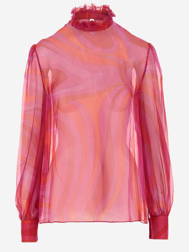 Silk Chiffon Blouse With Marble Print - Pucci - Modalova