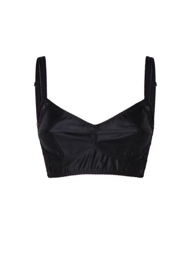 Satin Lace Bralette Top - Dolce & Gabbana - Modalova