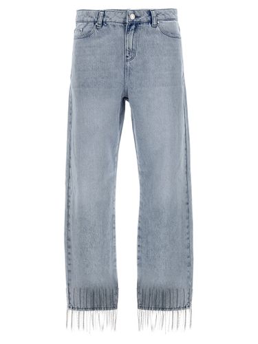 Rhinestone Fringed Jeans - Karl Lagerfeld - Modalova
