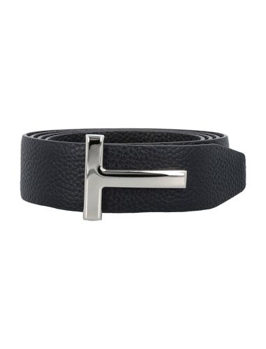 Tom Ford T Grainy Leather Belt - Tom Ford - Modalova