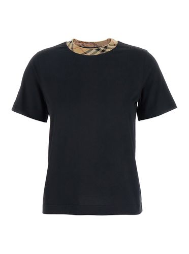 Burberry Black Cotton T-shirt - Burberry - Modalova