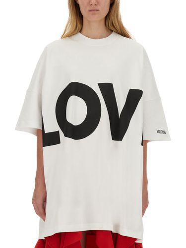 Love Cotton Interlock Dress - Moschino - Modalova