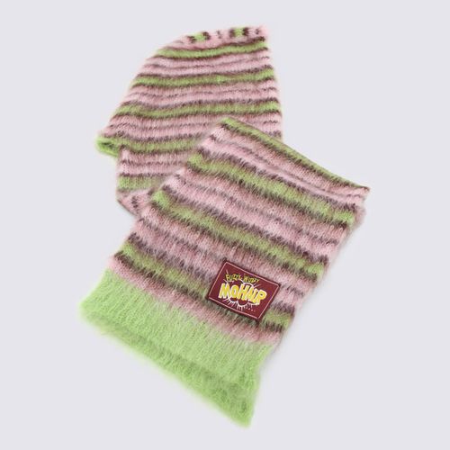 Pink And Green Striped Mohair Blend Hat - Marni - Modalova