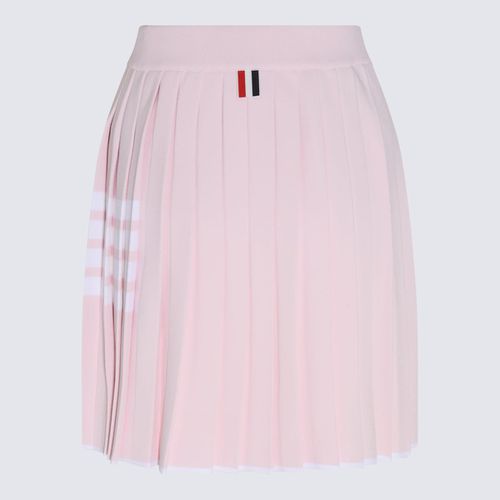 Light Pink Viscose Blend 4-bar Skirt - Thom Browne - Modalova