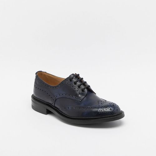 Bourton Navy Museum Calf Full Brogue Derby Shoe - Tricker's - Modalova