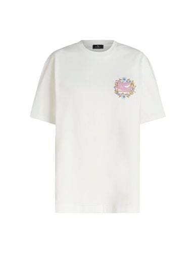Etro White T-shirt With Embroidery - Etro - Modalova