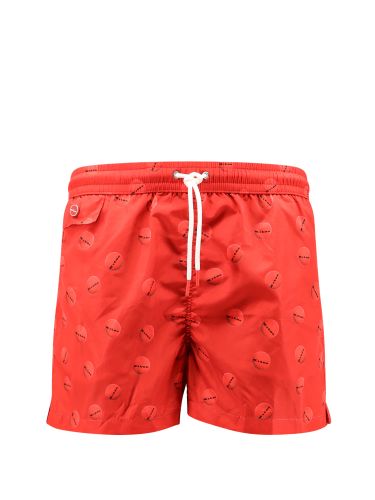 Nylon Swim Trunk With All-over Print - Kiton - Modalova