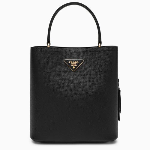 Panier Medium Bag In Black Saffiano - Prada - Modalova