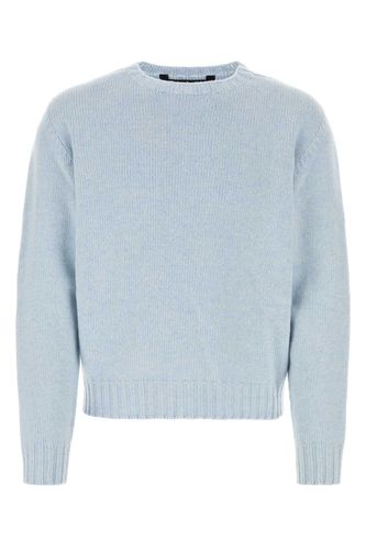 Pastel Light Blue Wool Blend Sweater - Palm Angels - Modalova