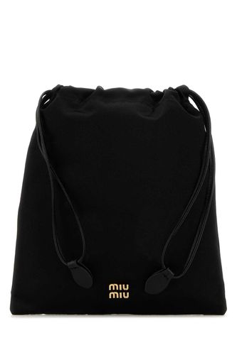 Miu Miu Black Satin Pouch - Miu Miu - Modalova