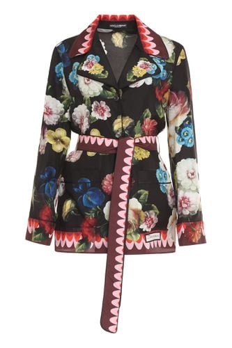 Floral Printed Belted Shirt - Dolce & Gabbana - Modalova