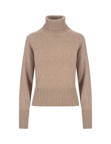 Laurence Turtleneck In Beige Cashmere - Fedeli - Modalova