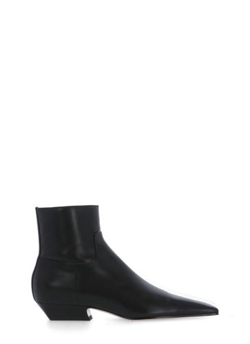 Khaite Black Leather Ankle Boots - Khaite - Modalova