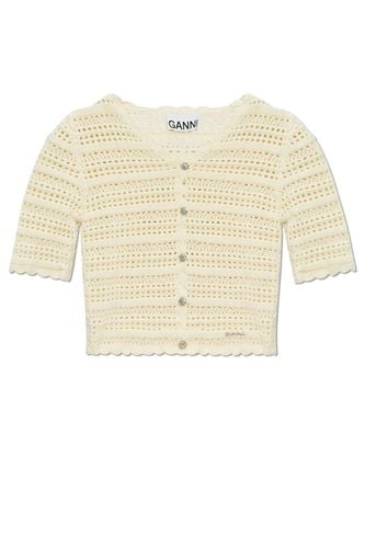 Ganni Short Sleeved Cardigan - Ganni - Modalova