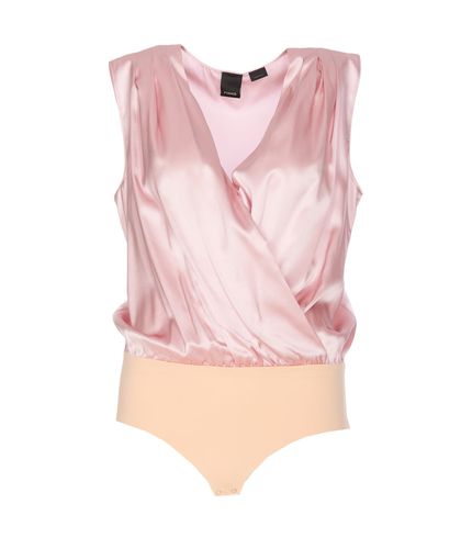 Pinko Stretch Silk Draped Bodysuit - Pinko - Modalova