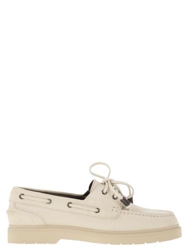 Penny Loafer Sail In Camoscio Con Shiny Aglets - Brunello Cucinelli - Modalova