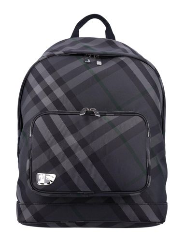 Grid Check Printed Zipped Backpack - Burberry - Modalova