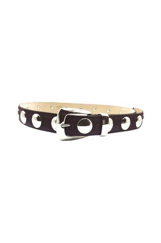 Benny Belt In Brown Suede Whit Silver Buckle - Khaite - Modalova