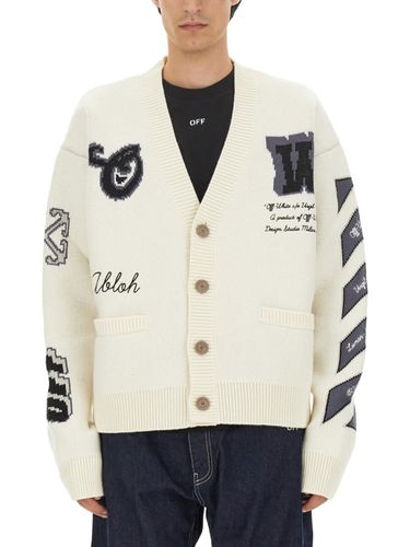 Off-White V-neck Cardigan - Off-White - Modalova