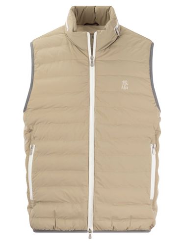 Sleeveless Down Jacket In Membranated Nylon - Brunello Cucinelli - Modalova