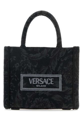 Embroidered Canvas Mini Athena Barocco Shopping Bag - Versace - Modalova