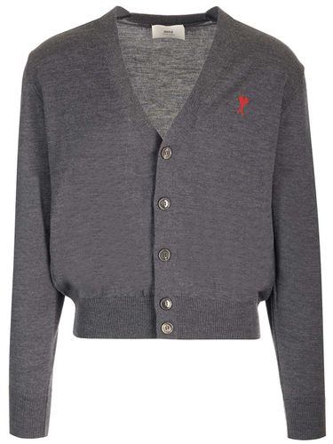 Wool Cardigan - Ami Alexandre Mattiussi - Modalova