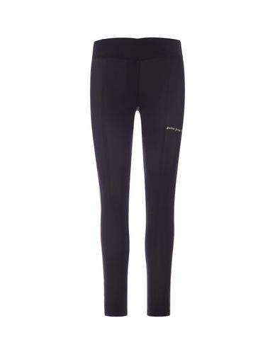 Leggings With Logo And Bands - Palm Angels - Modalova