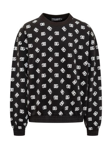Dg Monogram Printed Crewneck Sweatshirt - Dolce & Gabbana - Modalova