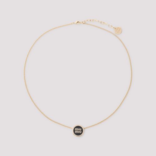 Miu Miu Brass Necklace - Miu Miu - Modalova
