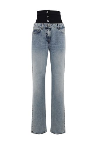 Straight Jeans With Corset - Elisabetta Franchi - Modalova