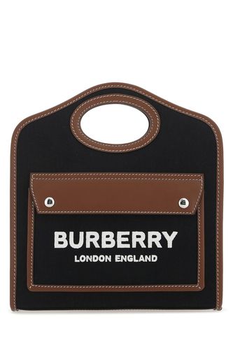 Two-tone Canvas And Leather Mini Pocket Handbag - Burberry - Modalova