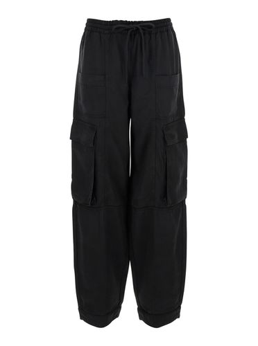 Cargo Pants With Elastic Drawstring Waist And Logo Plaque On The Rear In Viscose Woman - TwinSet - Modalova