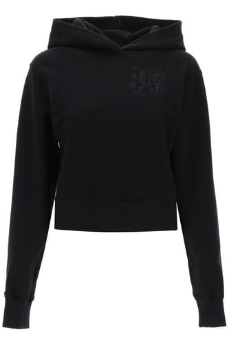 Palm Angels Black Cotton Hoodie - Palm Angels - Modalova