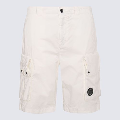 C. P. Company Gauze White Cotton Cargo Shorts - C.P. Company - Modalova