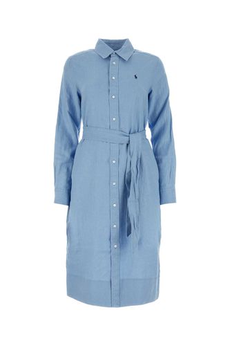Light Blue Linen Shirt Dress - Polo Ralph Lauren - Modalova