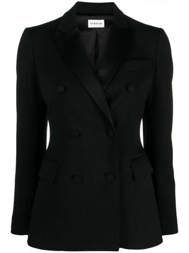 Wool Blend Double-breasted Blazer - Parosh - Modalova